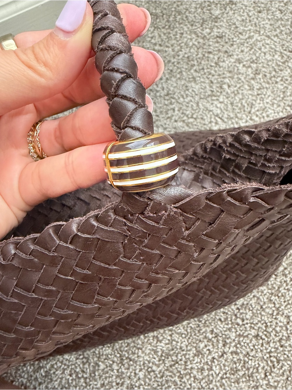 Madewell Striped Enamel Bead Clip